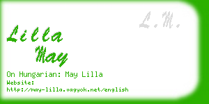 lilla may business card